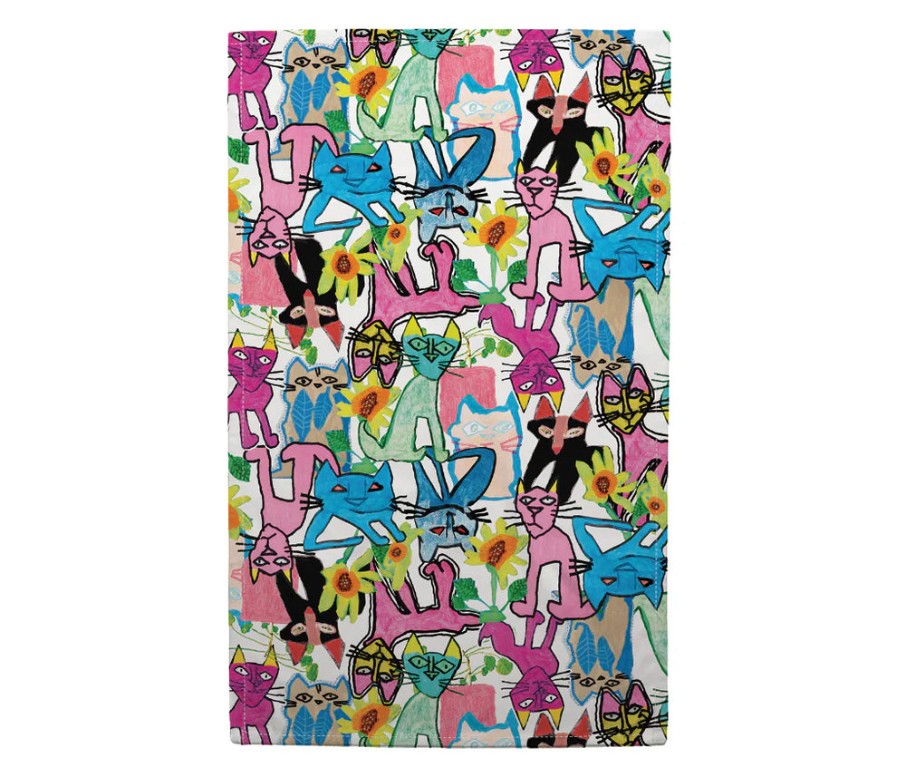 Louise All Over Cats Tea Towel